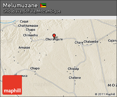 Shaded Relief 3D Map of Melumuzane