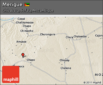 Shaded Relief 3D Map of Merigue