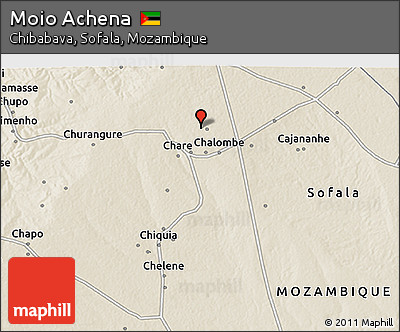 Shaded Relief 3D Map of Moio Achena