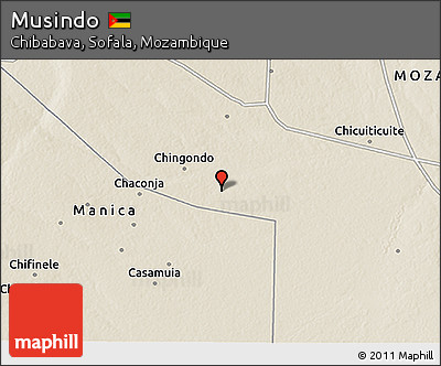 Shaded Relief 3D Map of Musindo