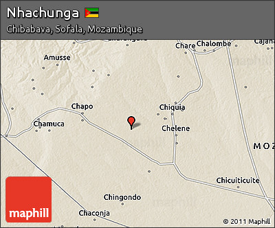 Shaded Relief 3D Map of Nhachunga