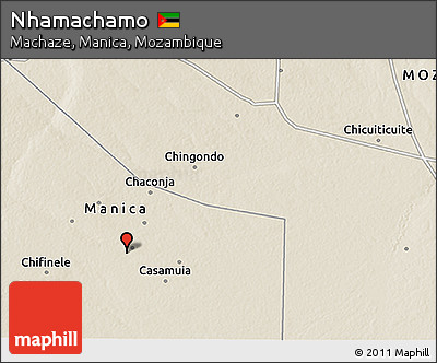 Shaded Relief 3D Map of Nhamachamo