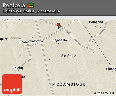 Shaded Relief 3D Map of Penicela
