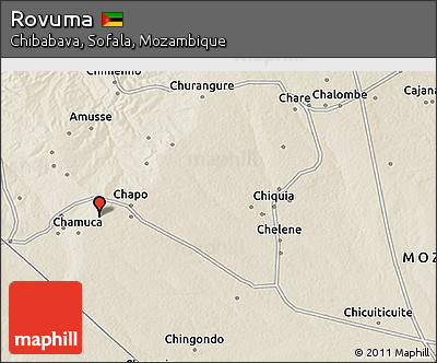 Shaded Relief 3D Map of Rovuma