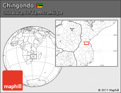 Blank Location Map of Chingondo