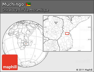 Blank Location Map of Muchingo