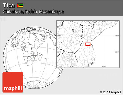 Blank Location Map of Tica