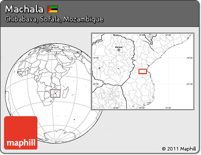 Blank Location Map of Machala