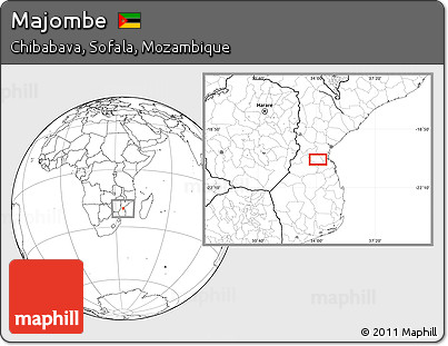 Blank Location Map of Majombe