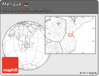Blank Location Map of Merigue