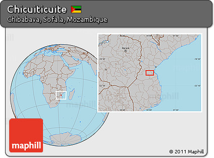 Gray Location Map of Chicuiticuite