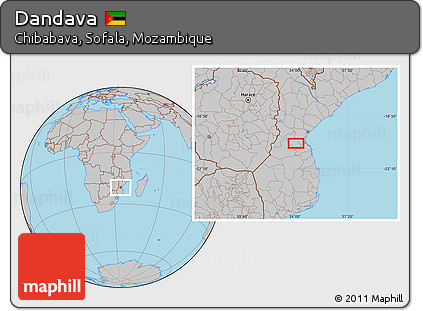 Gray Location Map of Dandava