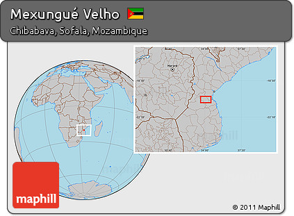 Gray Location Map of Mexungué Velho