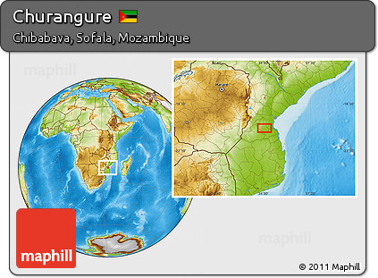 Physical Location Map of Churangure