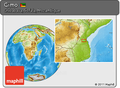 Physical Location Map of Gimo
