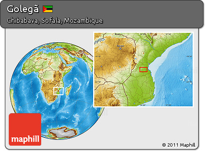 Physical Location Map of Golegã