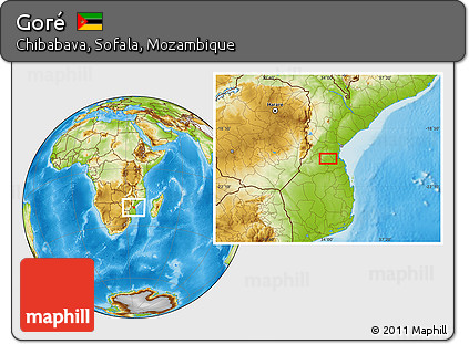 Physical Location Map of Goré