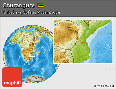 Physical Location Map of Churangure