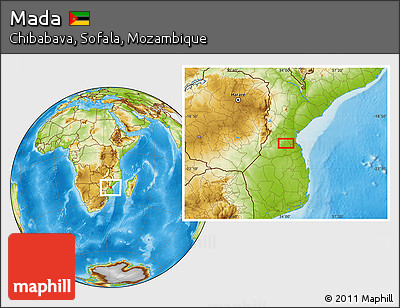 Physical Location Map of Mada