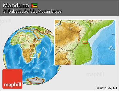 Physical Location Map of Manduna
