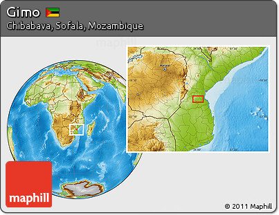 Physical Location Map of Gimo