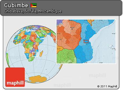 Political Location Map of Cubimbe