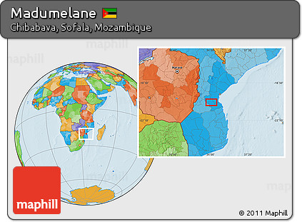 Political Location Map of Madumelane