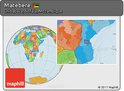 Political Location Map of Matebere