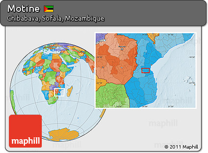 Political Location Map of Motine