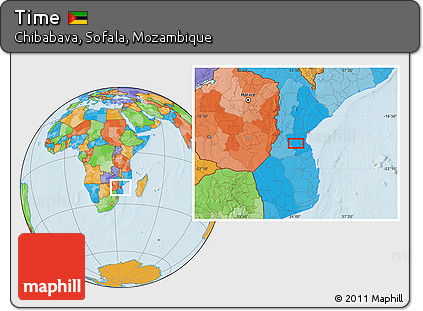Political Location Map of Time