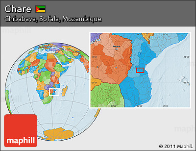 Political Location Map of Chare