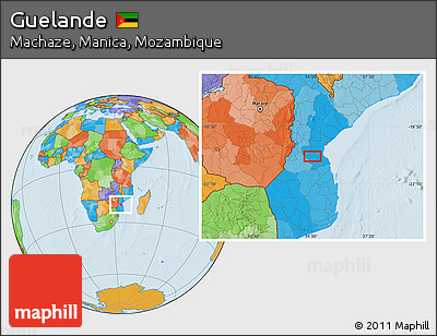 Political Location Map of Guelande