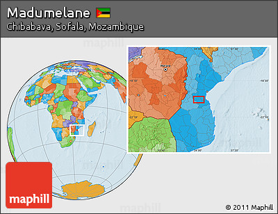 Political Location Map of Madumelane