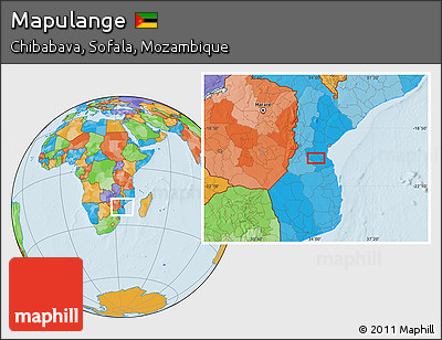 Political Location Map of Mapulange