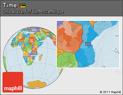 Political Location Map of Time