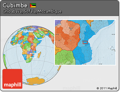 Political Location Map of Cubimbe