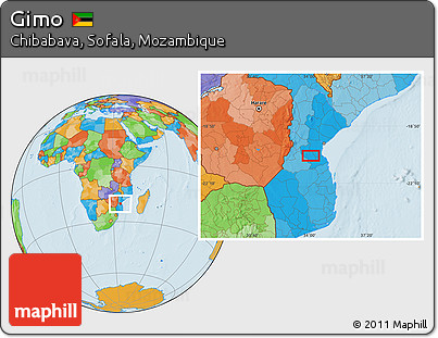 Political Location Map of Gimo
