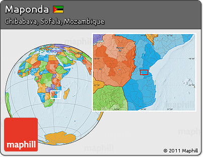 Political Location Map of Maponda