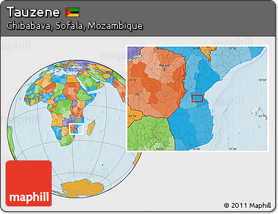 Political Location Map of Tauzene
