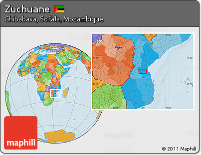Political Location Map of Zuchuane
