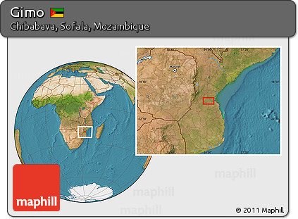 Satellite Location Map of Gimo
