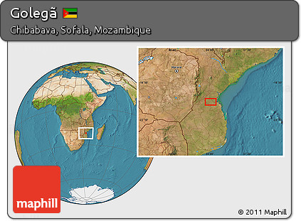 Satellite Location Map of Golegã