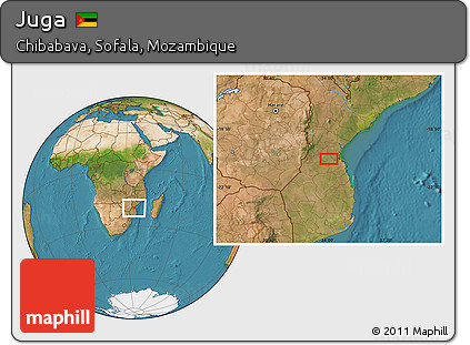 Satellite Location Map of Juga