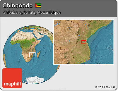 Satellite Location Map of Chingondo