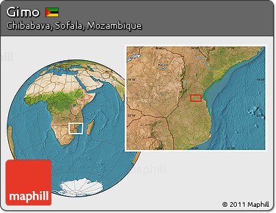 Satellite Location Map of Gimo