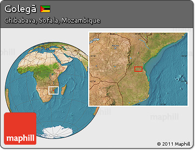 Satellite Location Map of Golegã