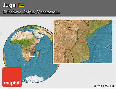 Satellite Location Map of Juga