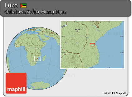 Savanna Style Location Map of Luca