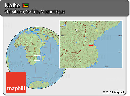 Savanna Style Location Map of Naite