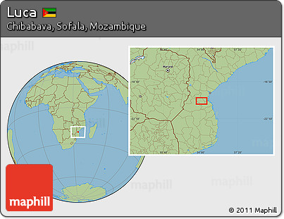 Savanna Style Location Map of Luca
